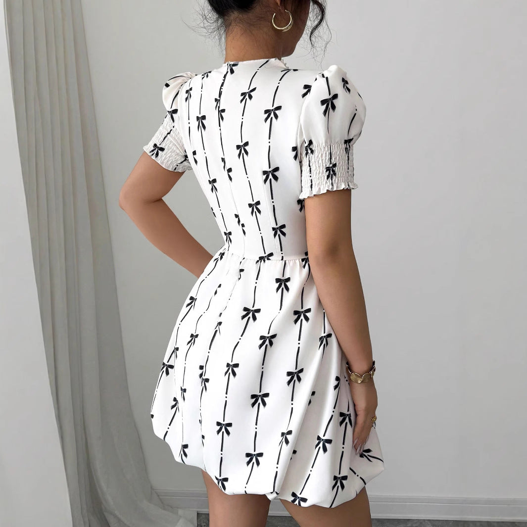 Damen Verspieltes Sommerkleid mit Rüschendetails und hochwertiger Baumwollmischung Drune