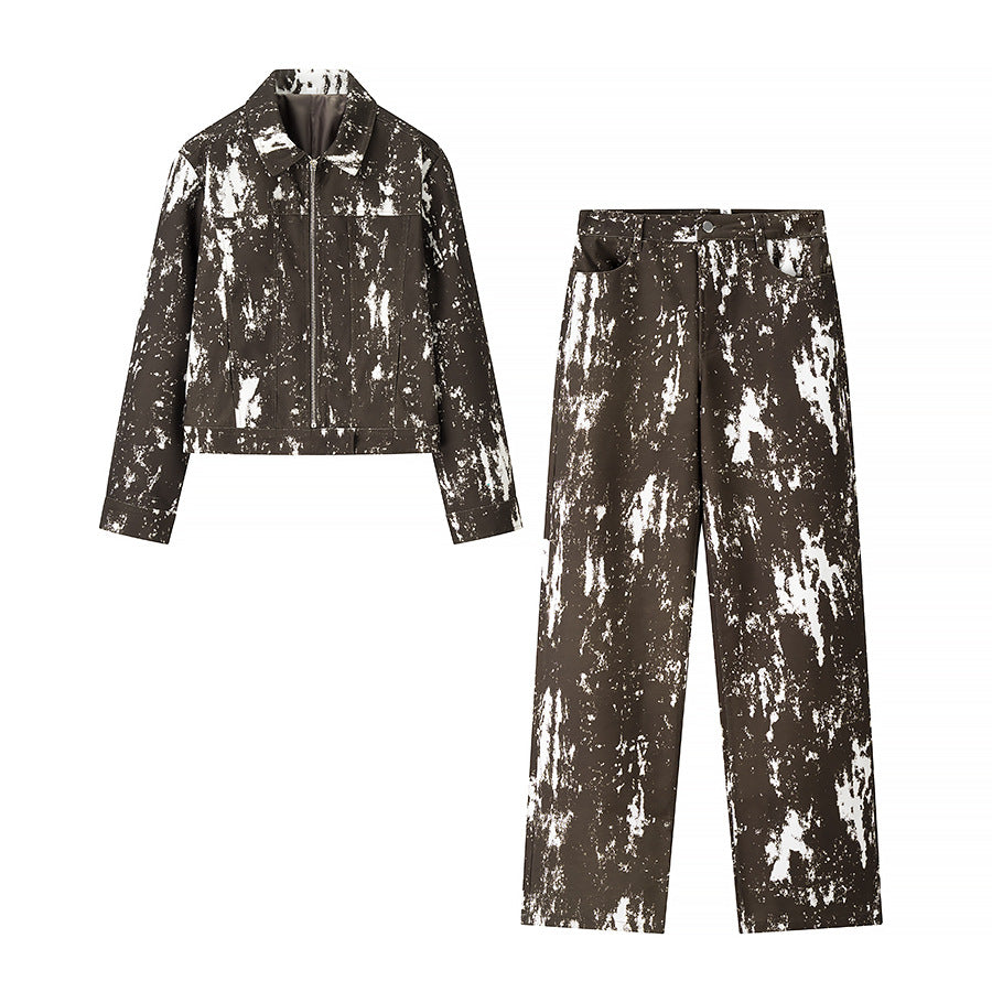 Damen lässige Utility-Jacke mit auffälligem Farbdesign Drune