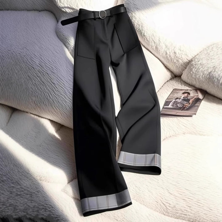 Damen Modische Palazzohose mit elegantem Röhrenbund Drune