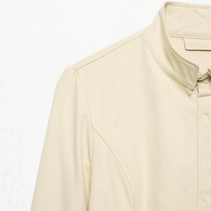 Damen Kurzblazer mit asymmetrischer Knopfleiste und hohem Stehkragen Drune