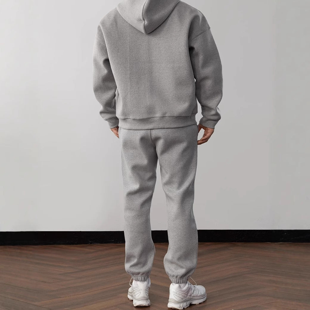 Herren bequeme Freizeitjacke mit passender Jogginghose Drune