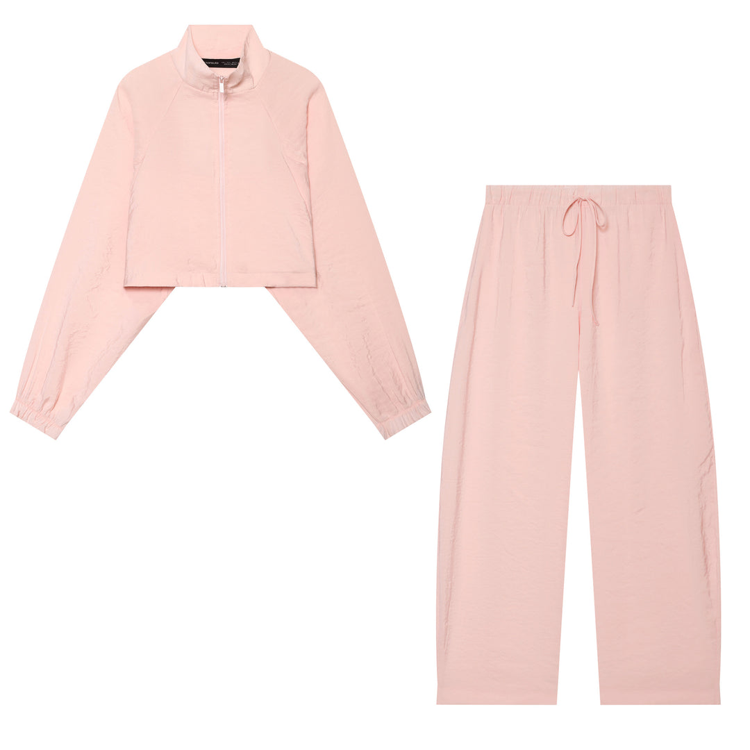 Damen nan weite Leinenlook-Loungebuxe mit elastischem Bund und Kordelzug Drune