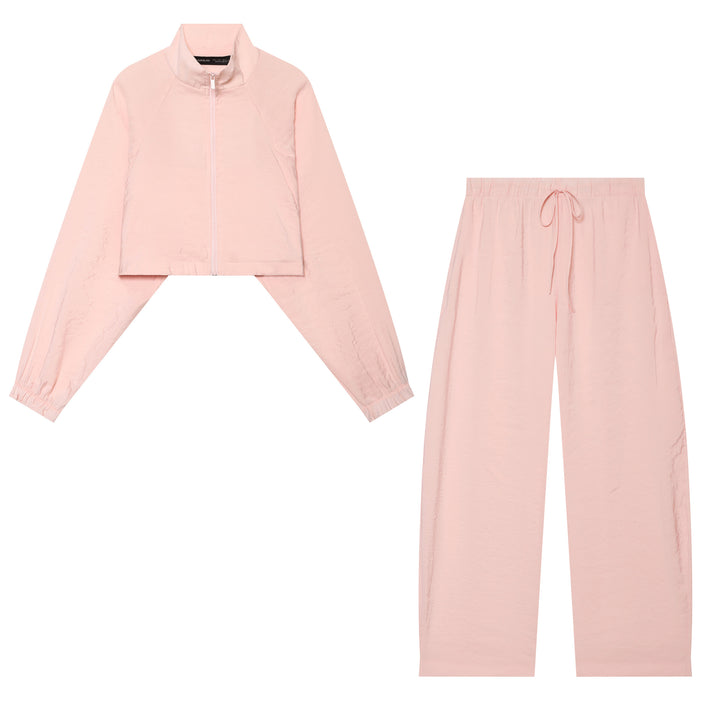 Damen nan weite Leinenlook-Loungebuxe mit elastischem Bund und Kordelzug Drune