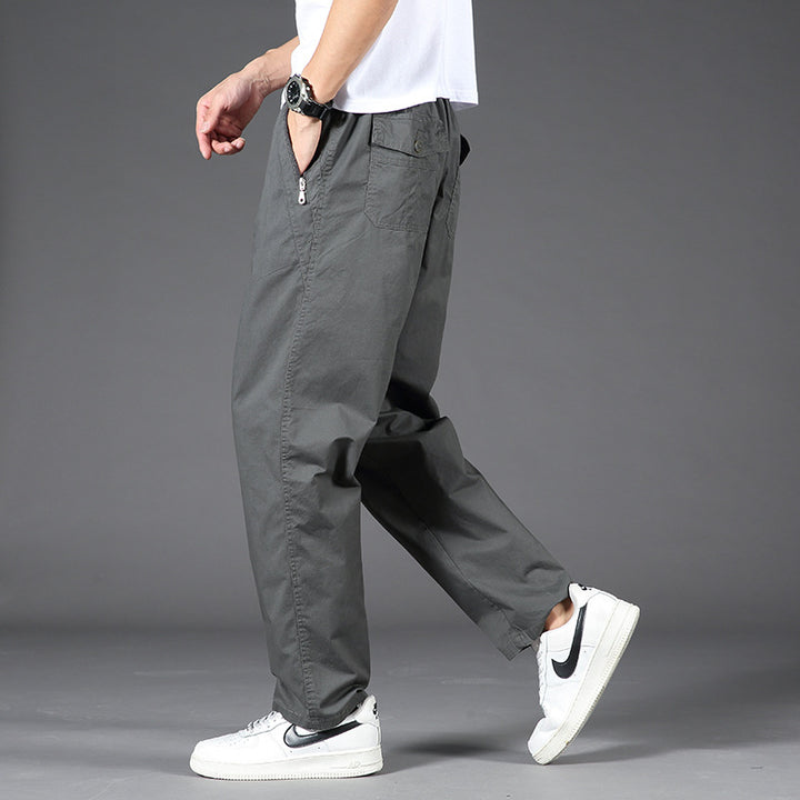 Herren Weite Relaxed-Chinohose mit geradem Bein & elastischem Komfortbund Drune