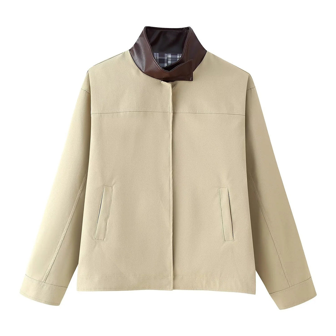 Damen Übergangsjacke mit modernem Kragen und praktischen Taschen Drune
