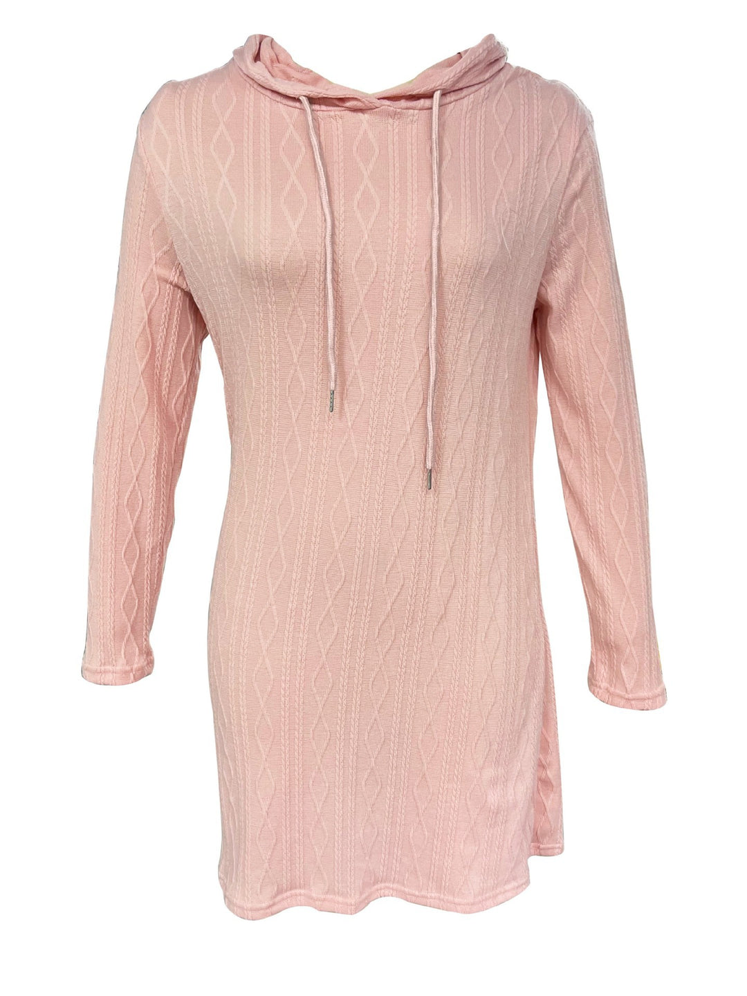 Damen Kapuzenkleid mit strukturiertem Strickmuster und lässigem Schnitt Drune