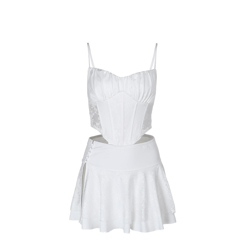 Damen Corsagenkleid mit filigranen Spitzenakzenten Drune