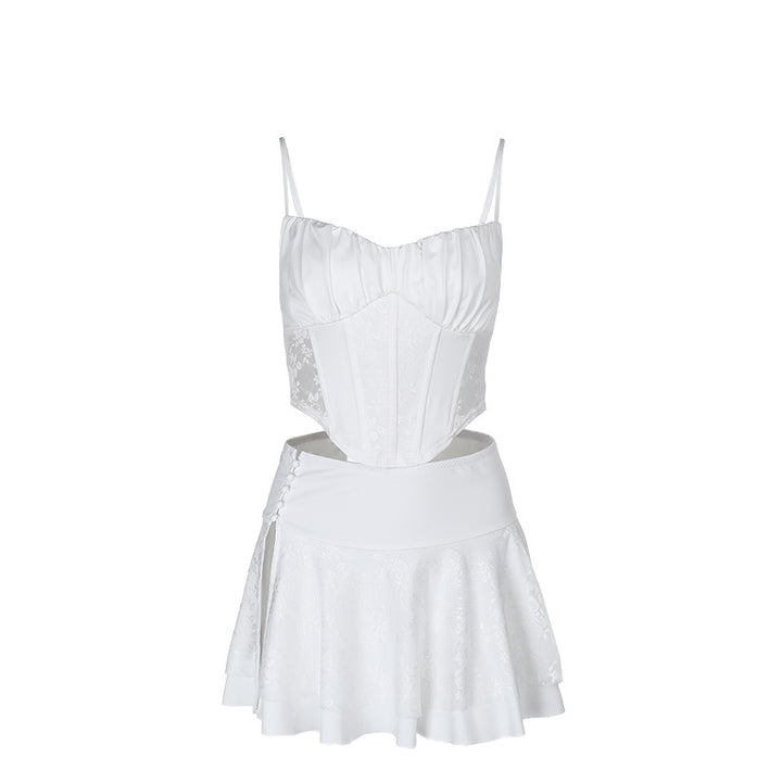 Damen Corsagenkleid mit filigranen Spitzenakzenten Drune