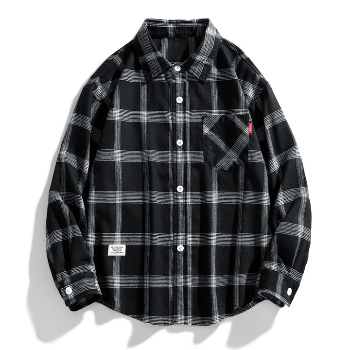 Damen Komfortable Flanellhemd Drune