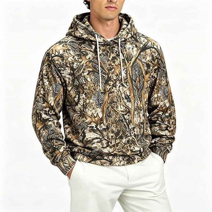 Herren Gemusterter Kapuzenpullover Drune