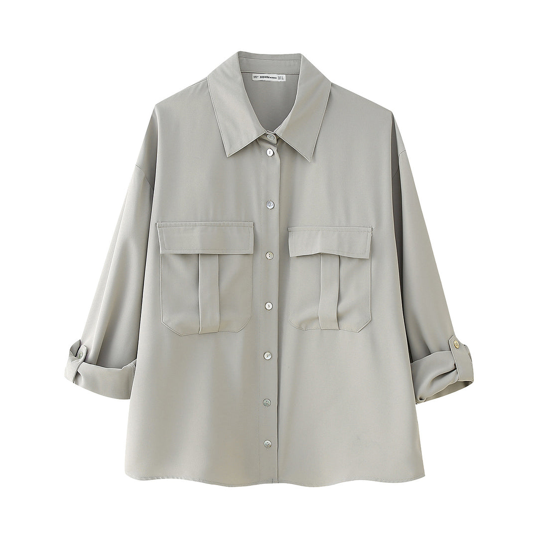 Damen Lockere Blusenjacke und weite Culotte im Set Drune