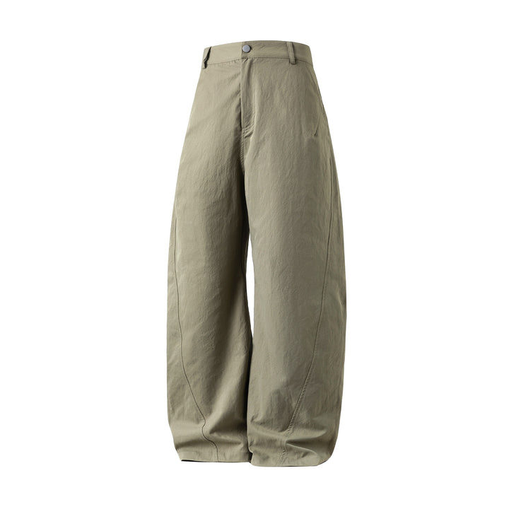 Damen High‑Waist Palazzo‑Hose im Balloon‑Cut mit markanten Nahtpaspeln Drune
