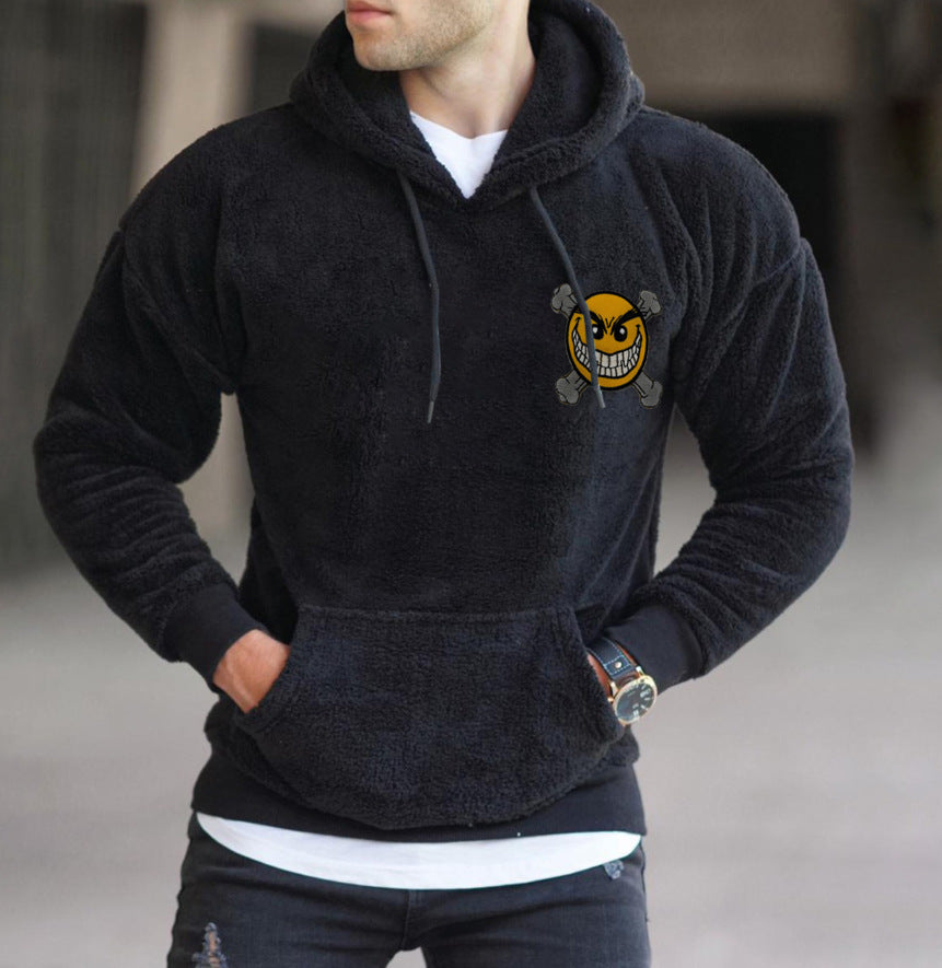 Herren Oversized Camouflage-Sweatshirt mit Rundhalsausschnitt und Rippbündchen Drune