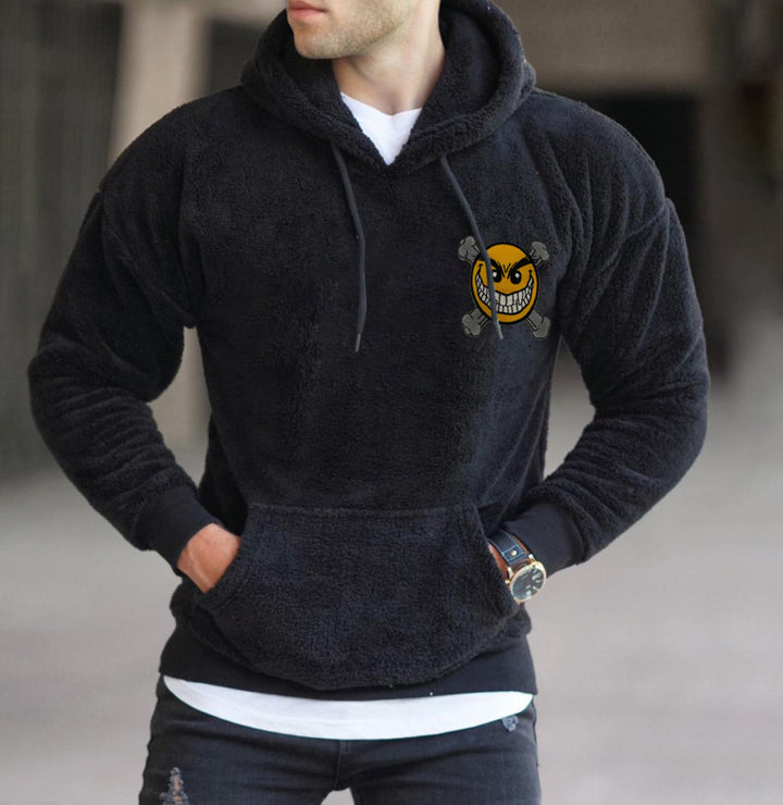 Herren Oversized Camouflage-Sweatshirt mit Rundhalsausschnitt und Rippbündchen Drune
