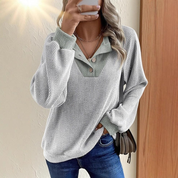 Damen lässiger Strickpullover Drune