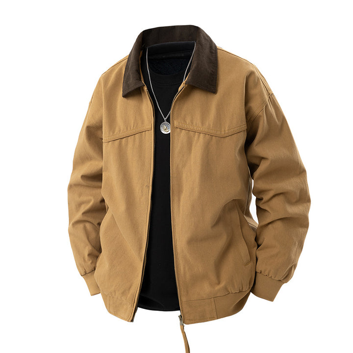 Herren Casual Jacke mit umschlagbarem Kragen Drune