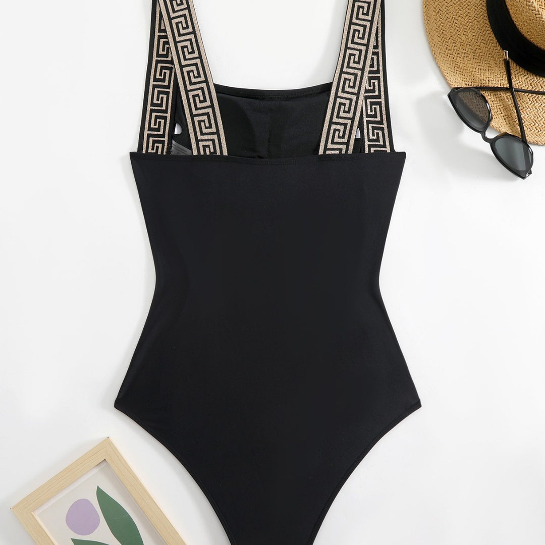 Damen eleganter Einteiler Badeanzug mit raffinierten Cut-Out-Details Drune