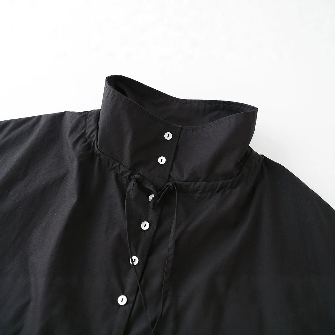 Damen Leichter Cropped-Blouson mit hohem Stehkragen, Tunnelzug und seitlichen Bindebändern Drune