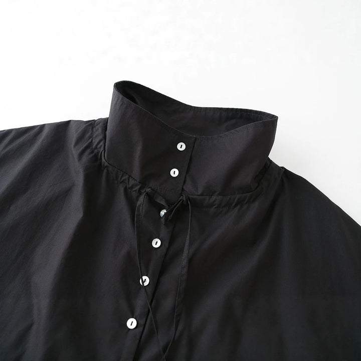 Damen Leichter Cropped-Blouson mit hohem Stehkragen, Tunnelzug und seitlichen Bindebändern Drune