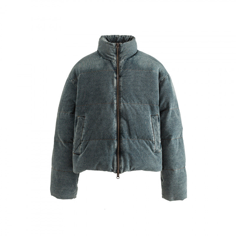 Damen Kurz geschnittene wattierte Cord‑Steppjacke im Boxy‑Cut mit Stehkragen Drune