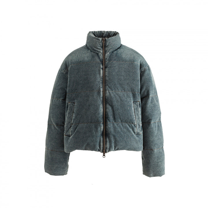 Damen Kurz geschnittene wattierte Cord‑Steppjacke im Boxy‑Cut mit Stehkragen Drune