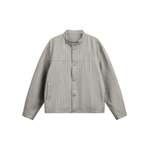 Unisex Oversize-Blouson im Workwear‑Stil mit Stehkragen und Knopfleiste Drune