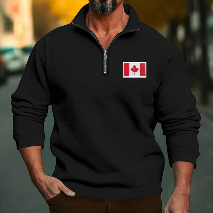 Herren Fleece-Pullover mit hoch schließendem Kragen und Reißverschluss Drune