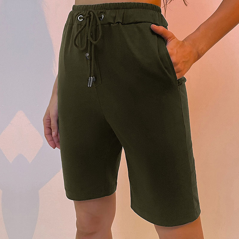 Damen Freizeit-Bermudashorts mit elastischem Bund und praktischen seitlichen Taschen Drune