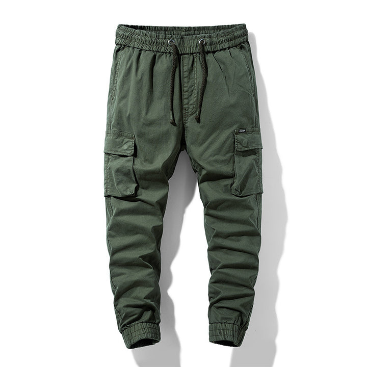 Herren Funktionale Cargo-Joggerhose mit elastischem Komfortbund, großzügigen Klapp-Utility-Taschen und gerippten Knöcheln Drune