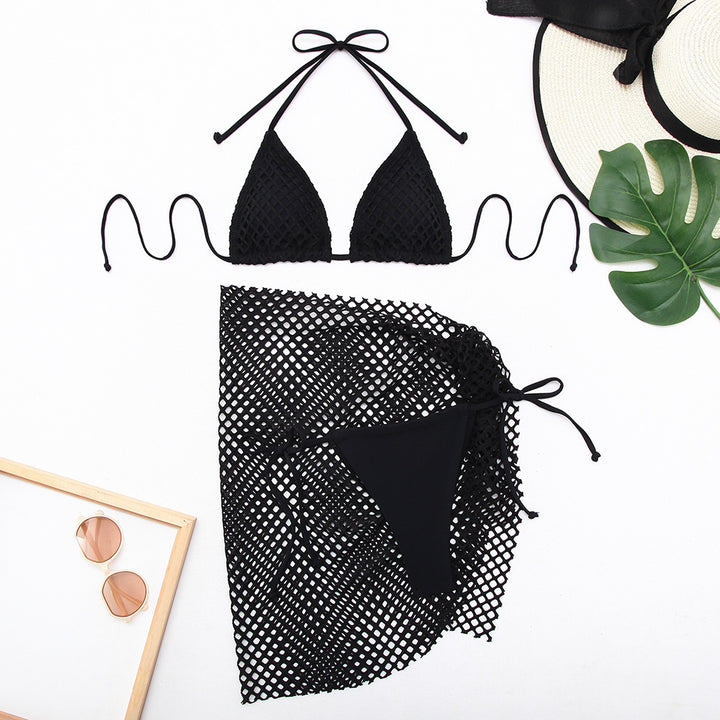 Damen Netzmuster Bikini-Set Drune