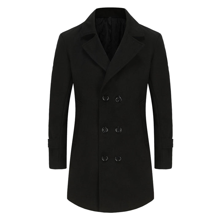 Herren Doppelreihiger City Mantel aus Wollmix mit taillierter Silhouette Drune