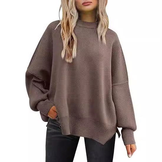 Damen lockerer Strickpullover Drune