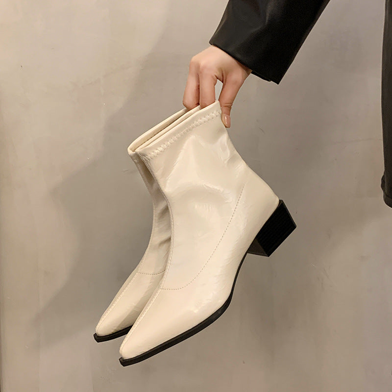 Damen Modische und elegante Stiefeletten Drune