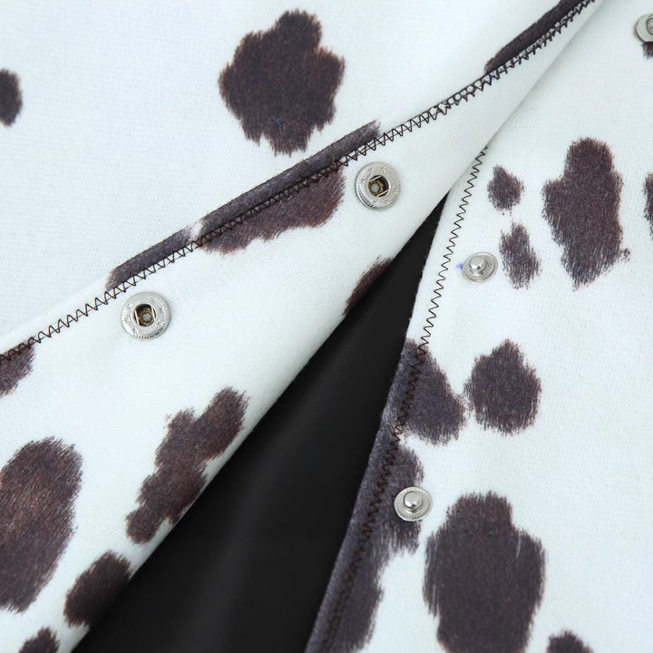 Damen modische Jacke mit einzigartigem Kuhmuster Drune