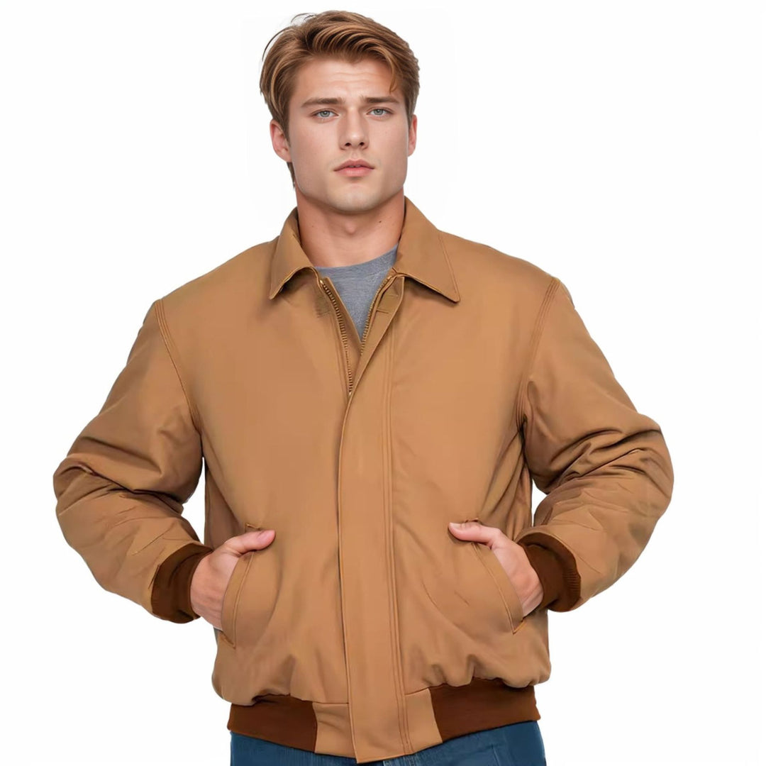 Herren lässige Übergangsjacke mit praktischem Stehkragen Drune