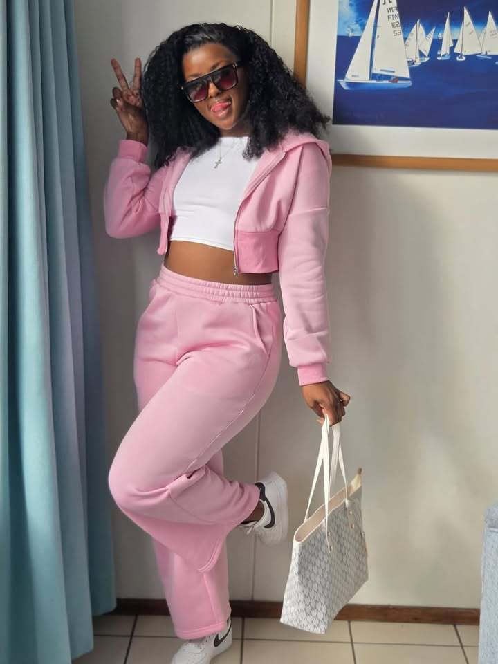 Damen lässiger Hoodie und weiter Jogginghose Set Drune