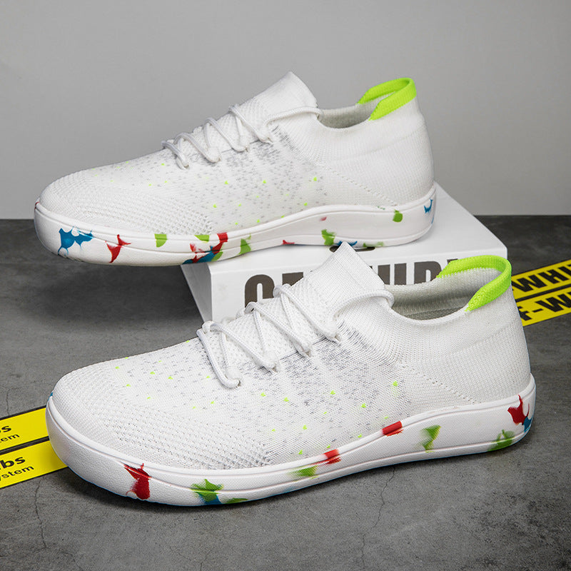 Herren nan urbaner Strick-Sneaker mit elastischem Maschenkragen, stoßdämpfender EVA-Sohle und Zugschlaufe Drune