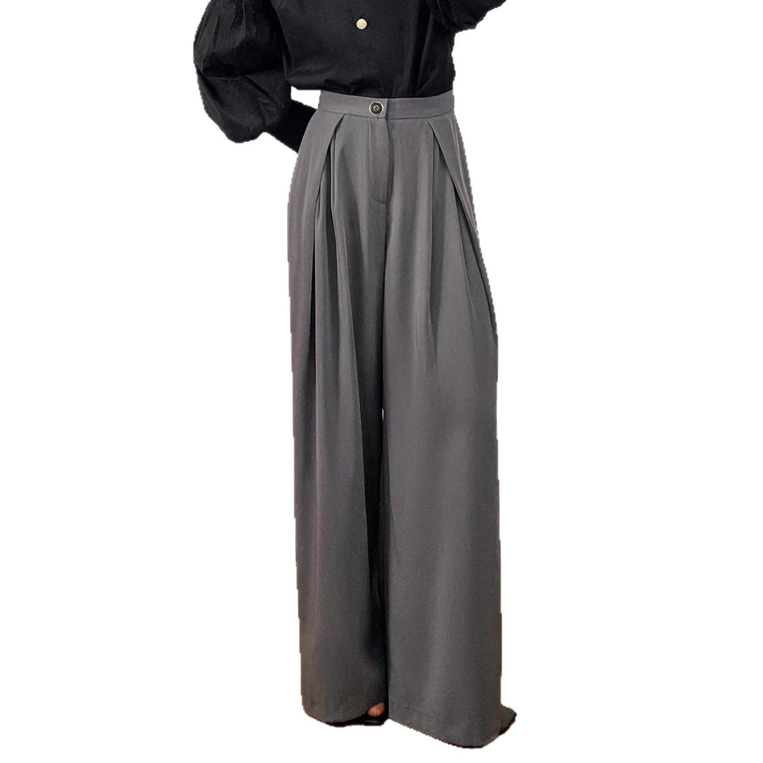 Damen weite Palazzo-Hose mit eleganter Bundfaltenverarbeitung Drune