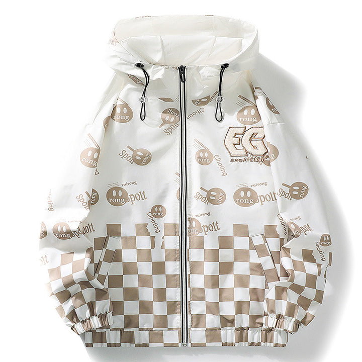 Unisex Stylische Kapuzenjacke mit modernen Grafiken Drune