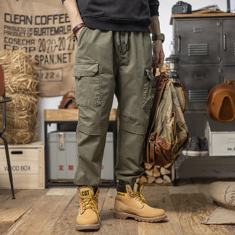 Herren Utility-Cargohose mit Kordelzug, elastischem Saum und Mehrfach-Taschen Drune
