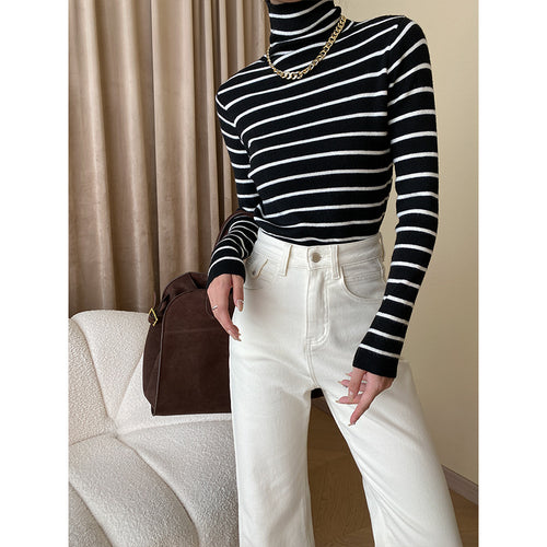 Damen lockere Jeans mit hohem Bund Drune