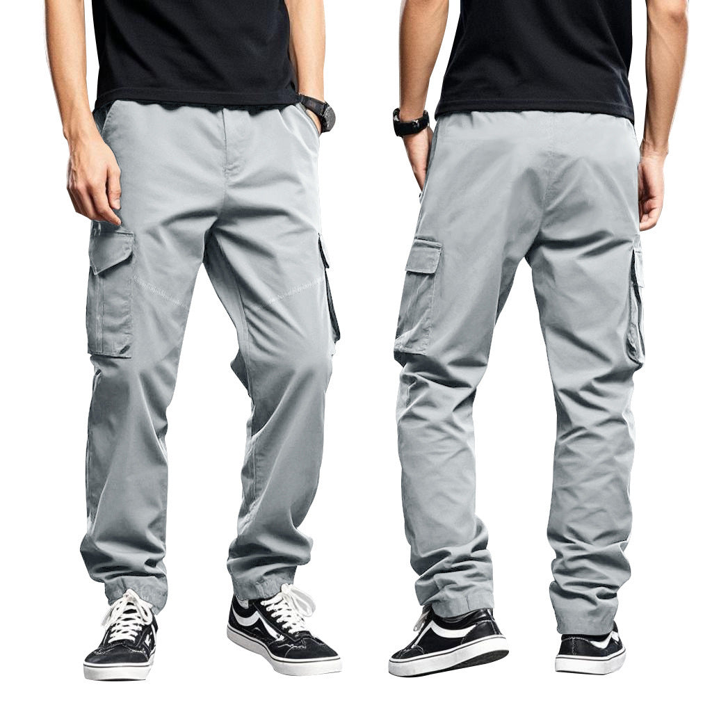 Herren Cargo-Hose mit vielseitigen Taschen und elastischem Bund Drune