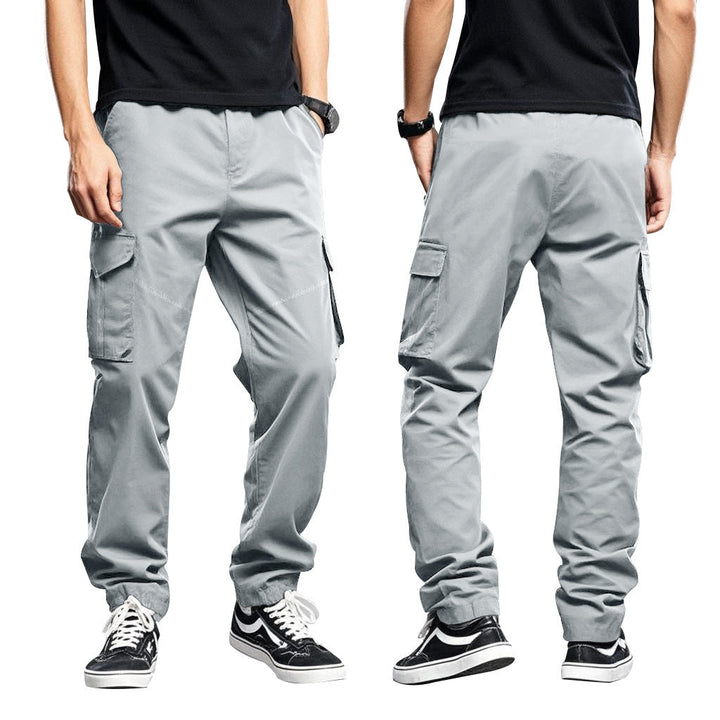 Herren Cargo-Hose mit vielseitigen Taschen und elastischem Bund Drune
