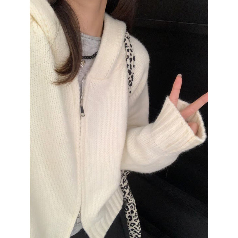 Damen Kuscheliger Hoodie-Cardigan mit Reißverschluss und großen Taschen Drune