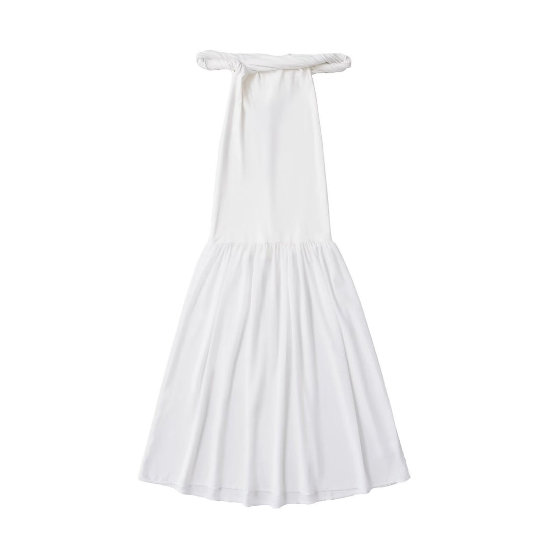 Damen Maxi-Kleid mit elegantem Schößchen Drune