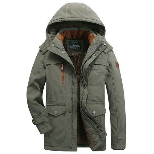 Herren Utility-Parka im Expeditionstil mit Teddyfleece-Innenfutter und Kapuze Drune