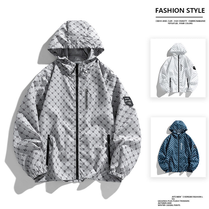 Herren Sportliche Windbreaker-Jacke Drune