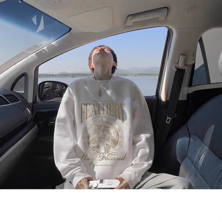 Unisex Lässiger Sweatshirt mit grafischem Druck Drune
