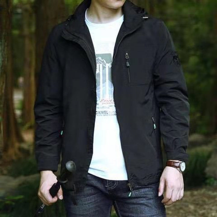 Herren Leichte Freizeitjacke mit hohem Kragen Drune