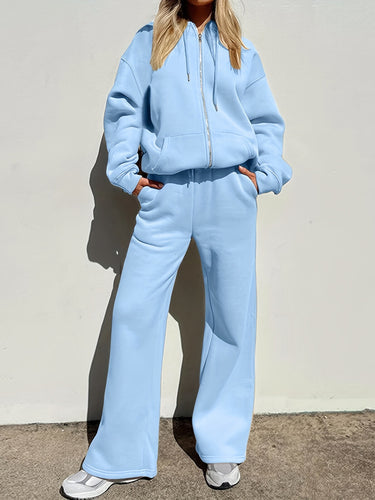 Damen Sportlicher Hoodie und Hose Set Drune